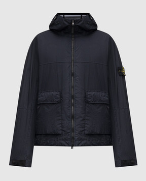 Stone Island Blue windbreaker with logo L1S154100004S0A21