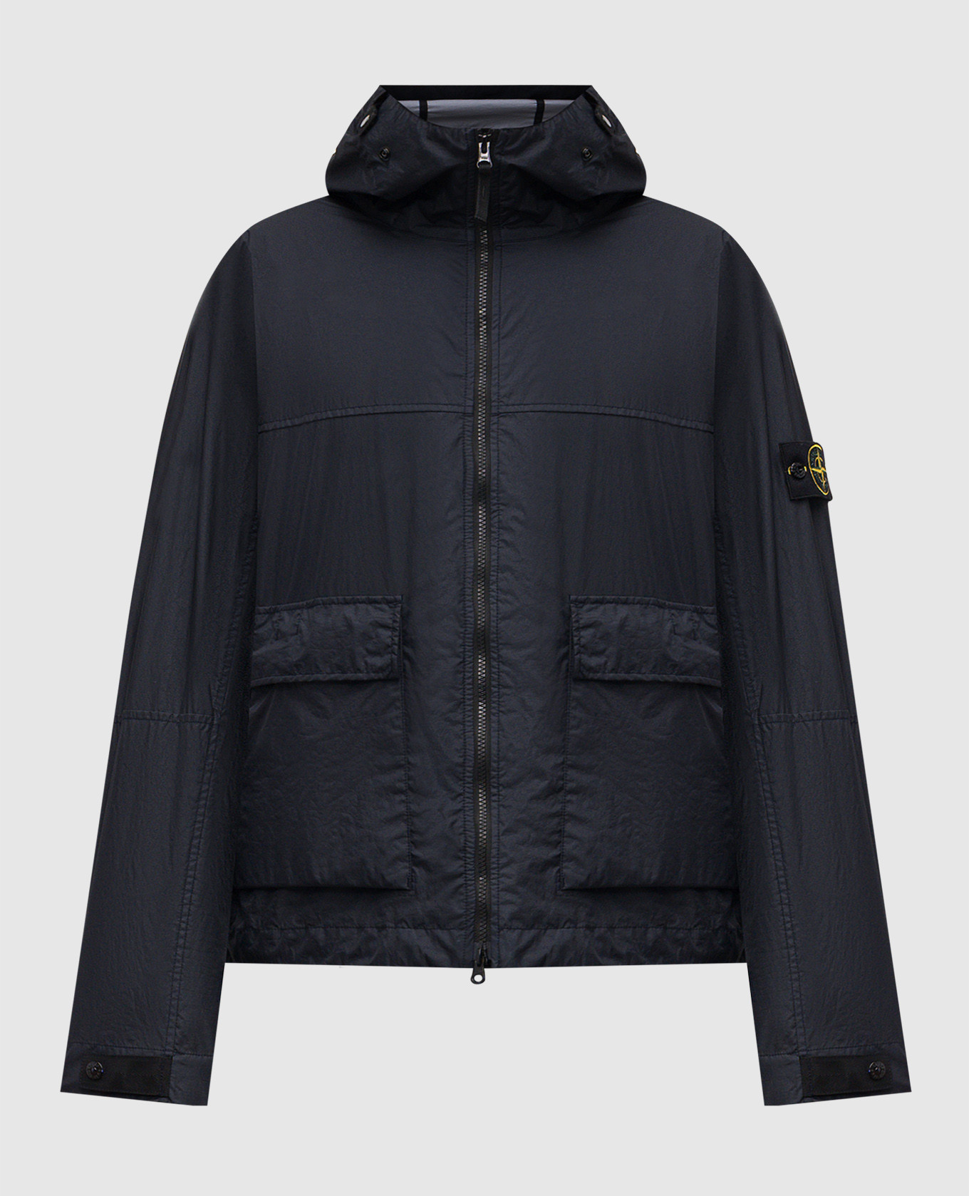 Blue windbreaker with logo