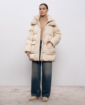 Peserico Beige down jacket S24097Z06104