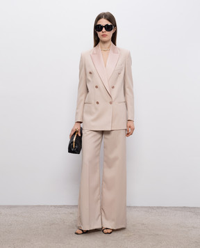 Dondup Pink double-breasted jacket with wool DJ745WFH188DXXXC