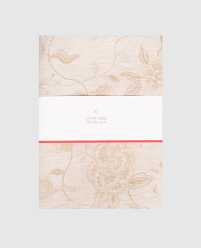 Le Jacquard Fraincais Beige Eté indien linen tablecloth 31625
