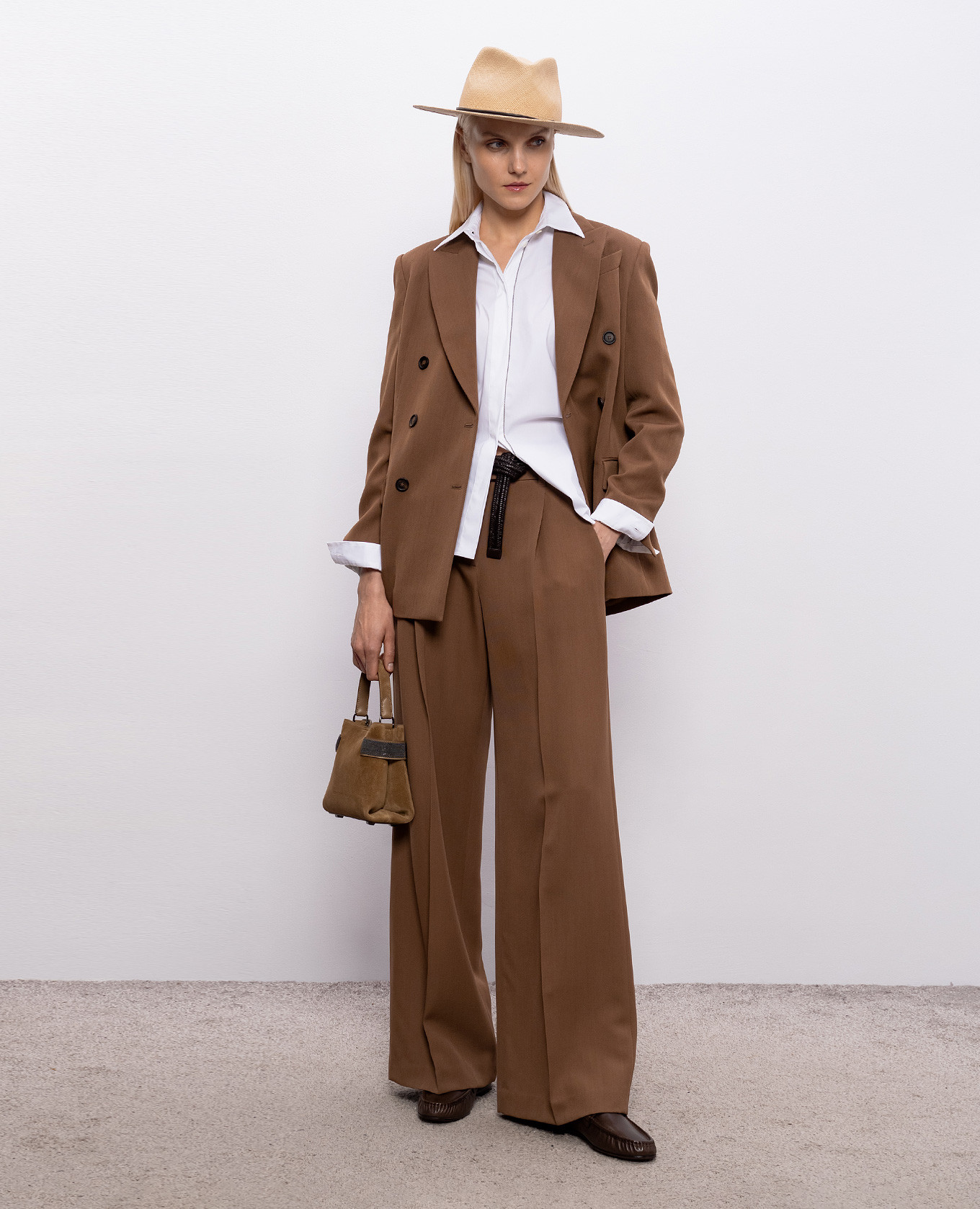

Brown wool pants Brunello Cucinelli
