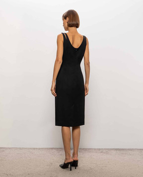 Versace Black wool sheath dress 10267001A17793