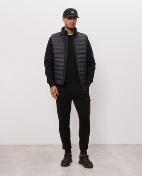 C.P. Company Black sweatshirt with logo patch MSS713A005086W