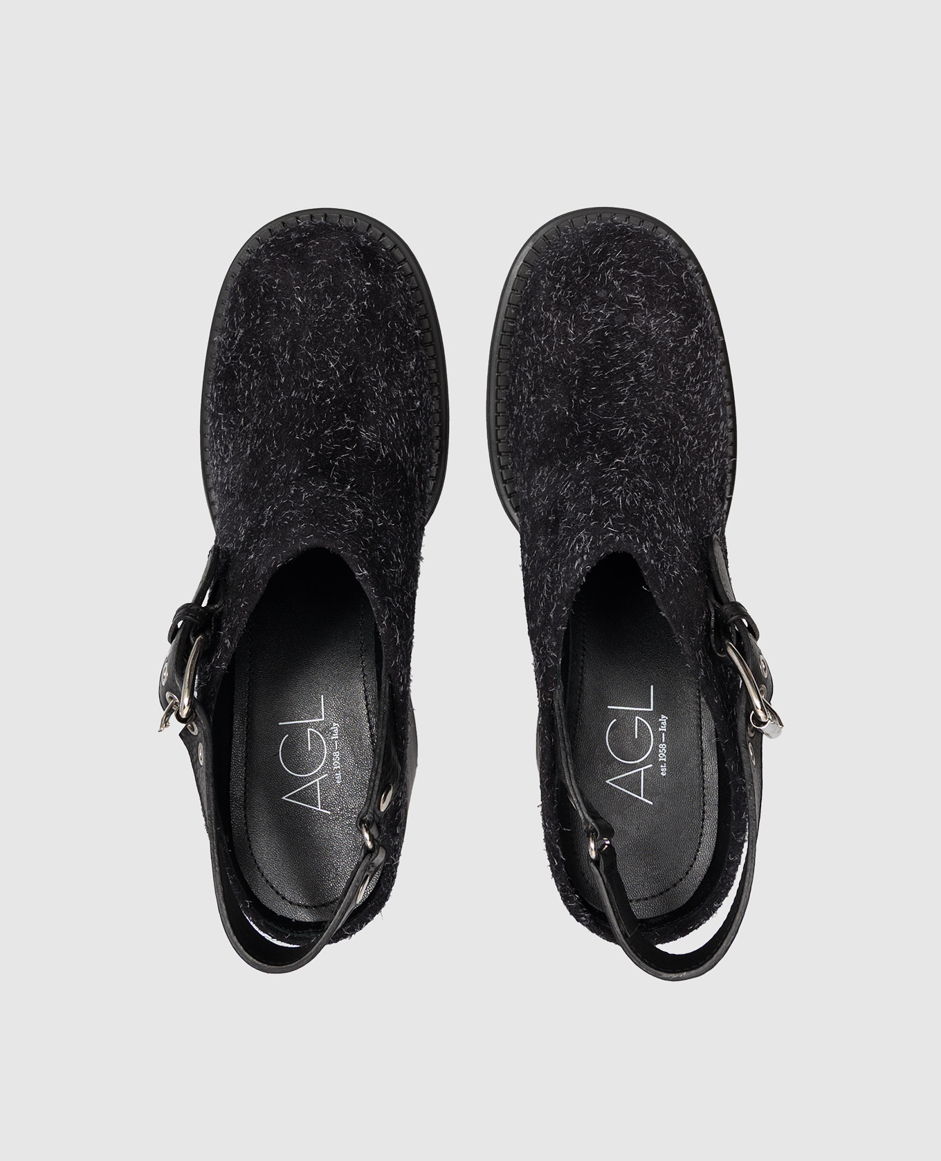 Black suede clogs FRANKY AGL 4