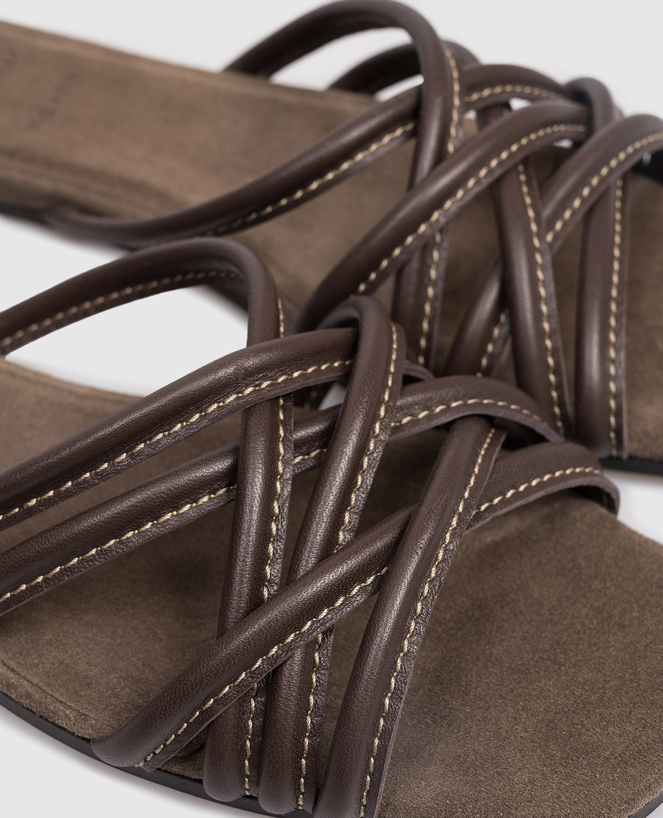 Brown leather flip-flops Brunello Cucinelli 5