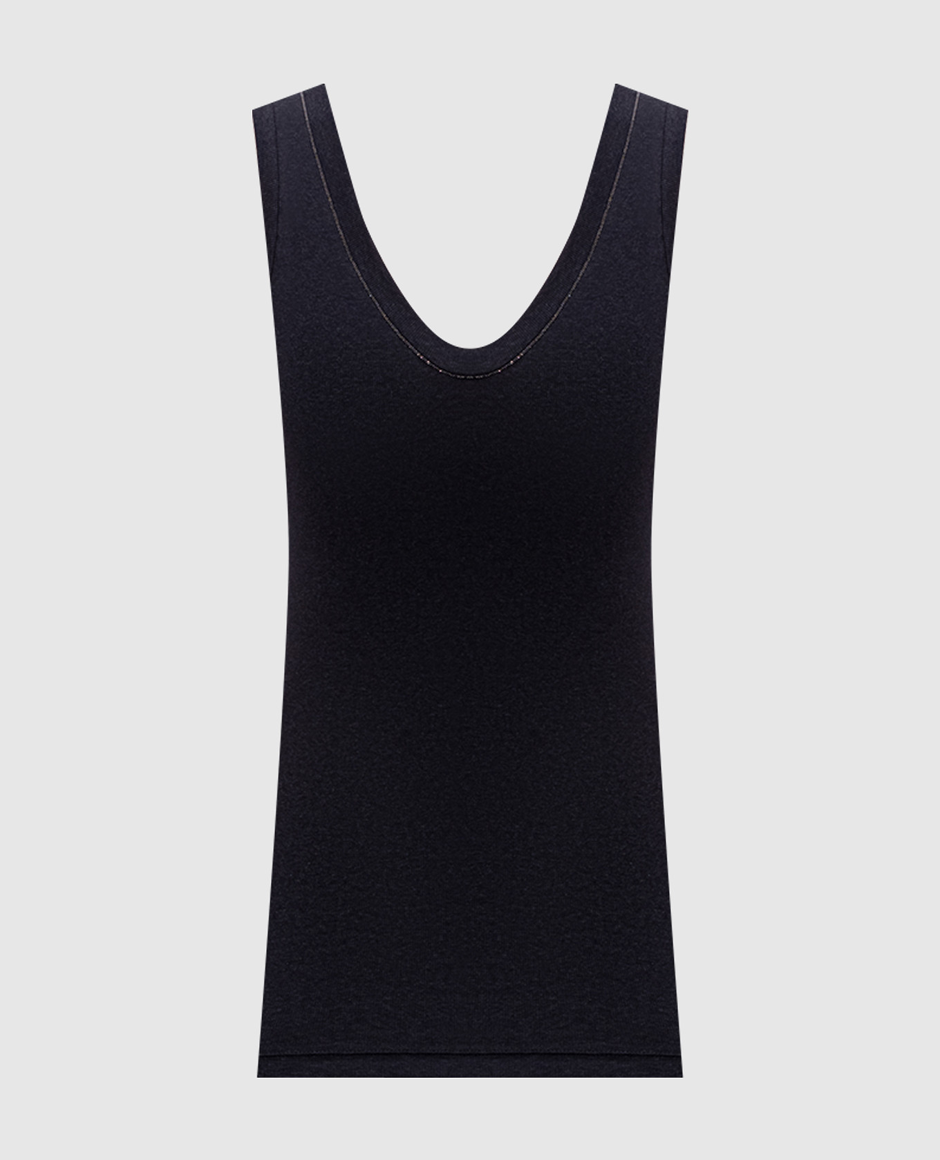 Dark gray T-shirt with monil chain