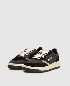 AUTRY Black velvet sneakers MEDALIST AULWV102