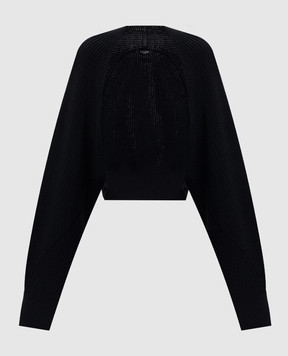 Balmain Black bolero cardigan GF1KL275KJ39