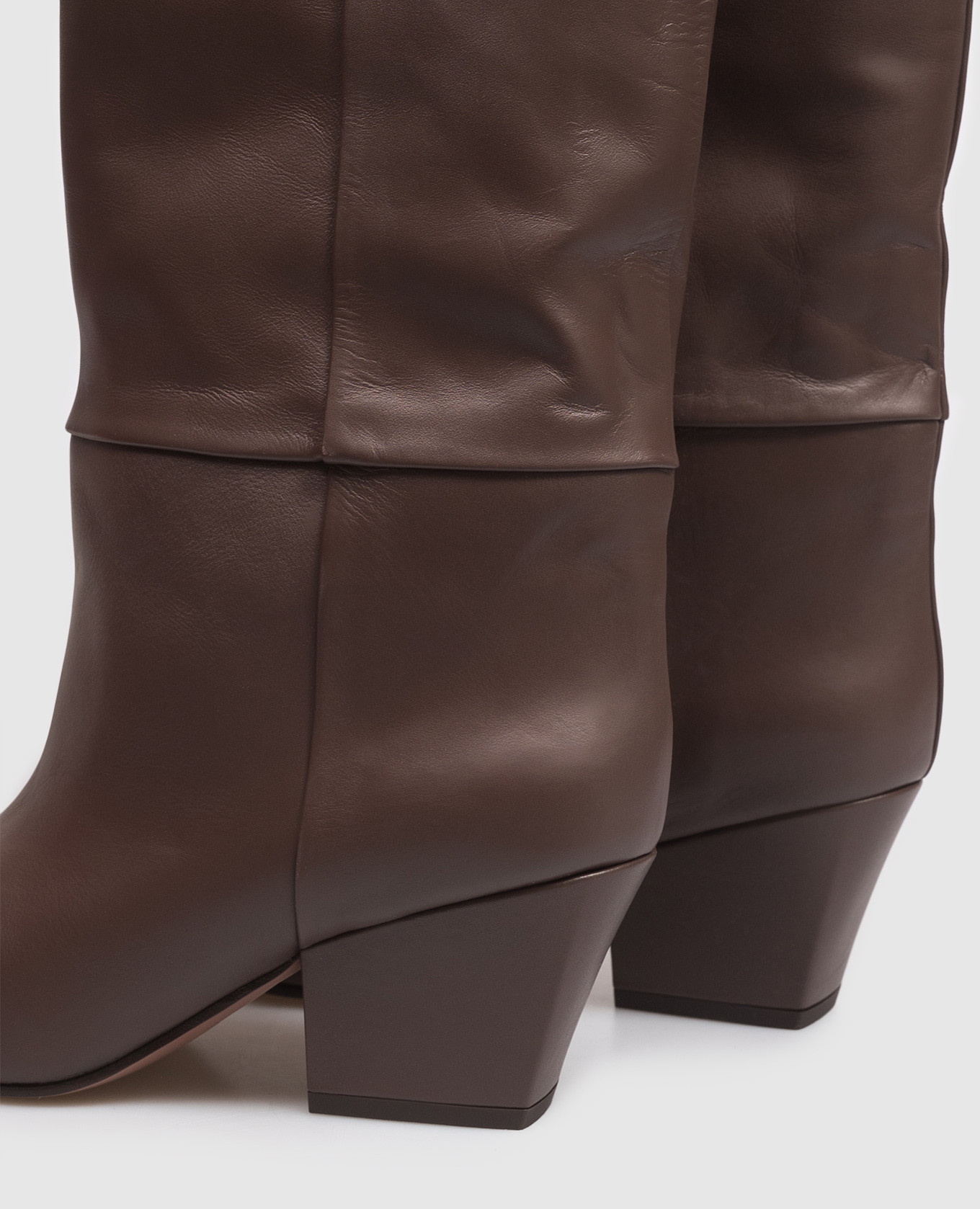 Brown leather boots JANE Paris Texas 5