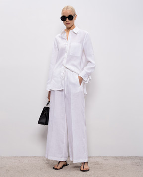 Babe Pay Pls White linen shirt D3502WMENFI