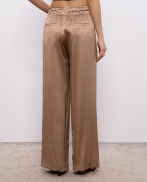 Brunello Cucinelli Brown silk pants M0C59P8942
