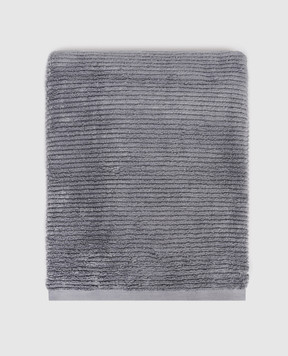 L'appartement Slim grey terry towel SLIMRIBBATHTOWEL