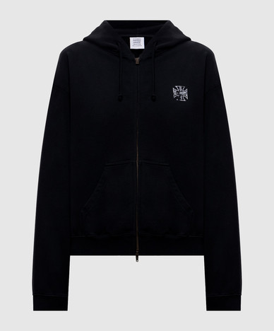 Black sports jacket with print