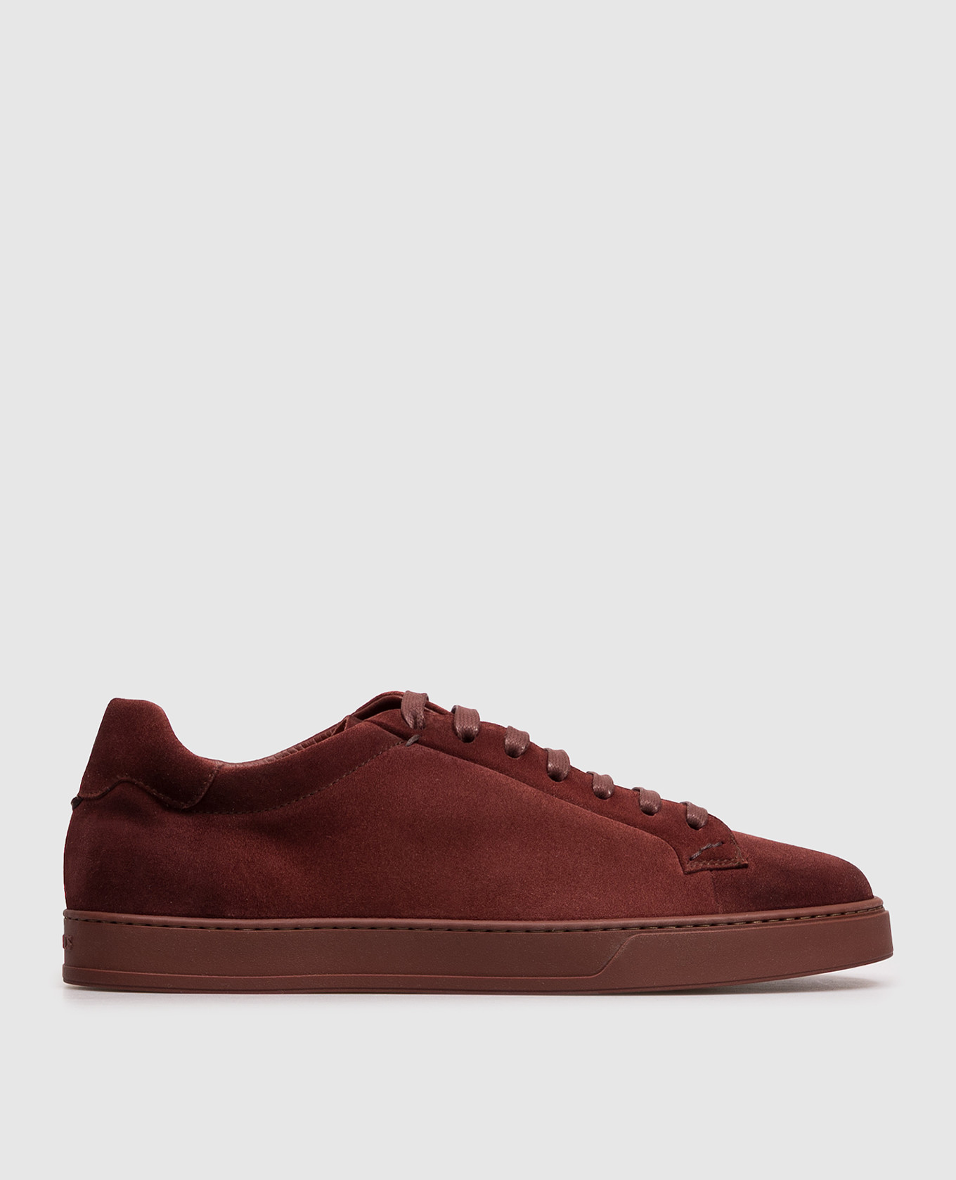 Burgundy suede sneakers