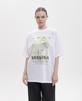 Balenciaga The Window white T-shirt with print A00497TUV07
