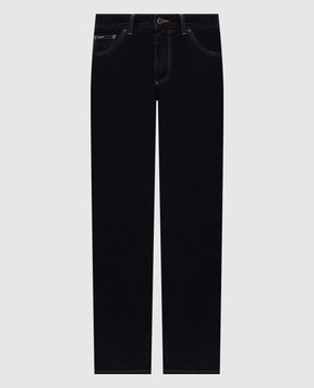 Dolce&Gabbana Blue jeans with embroidered monogram logo GP14JZG8NM1
