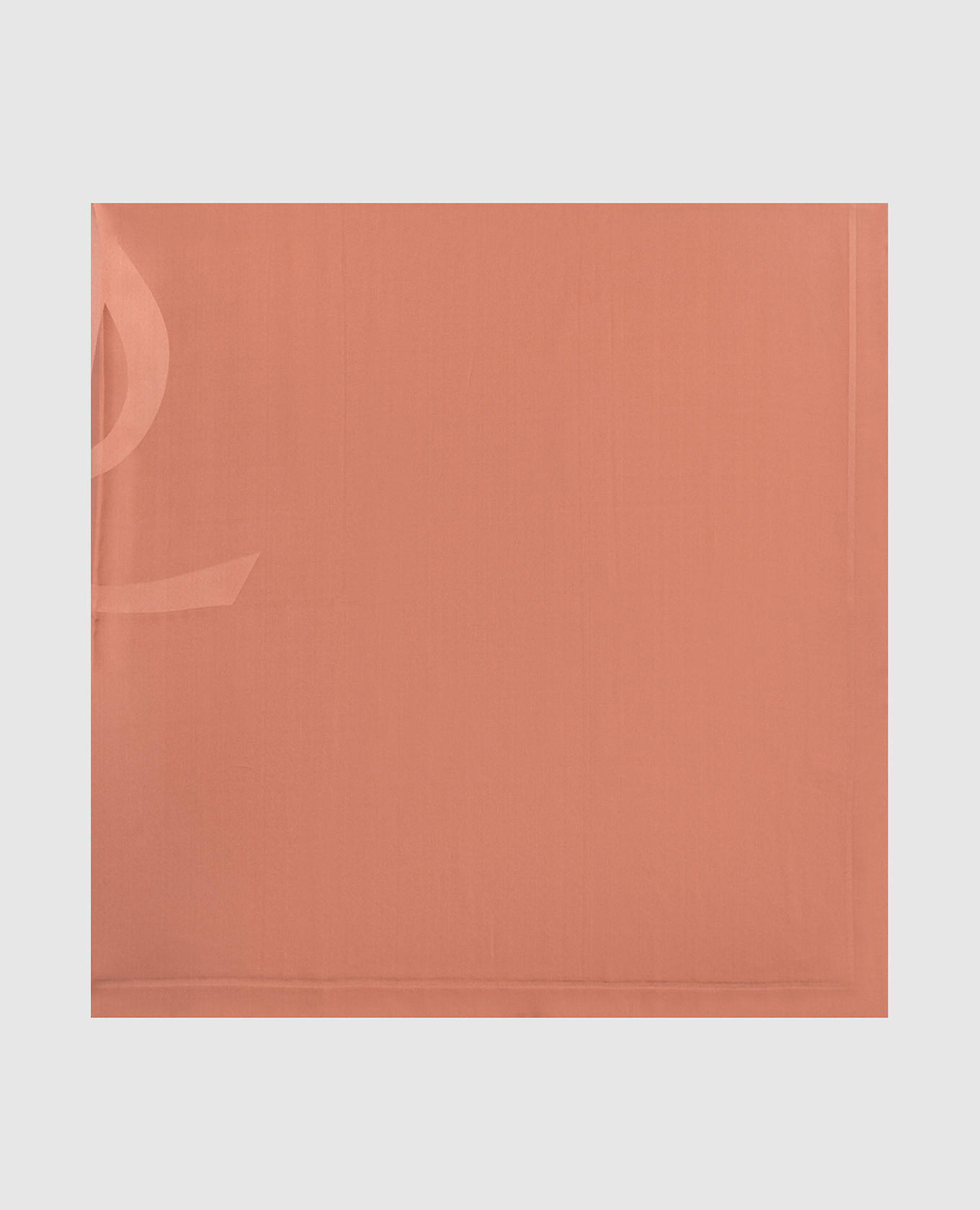 Terracotta silk scarf with Cassandre pattern