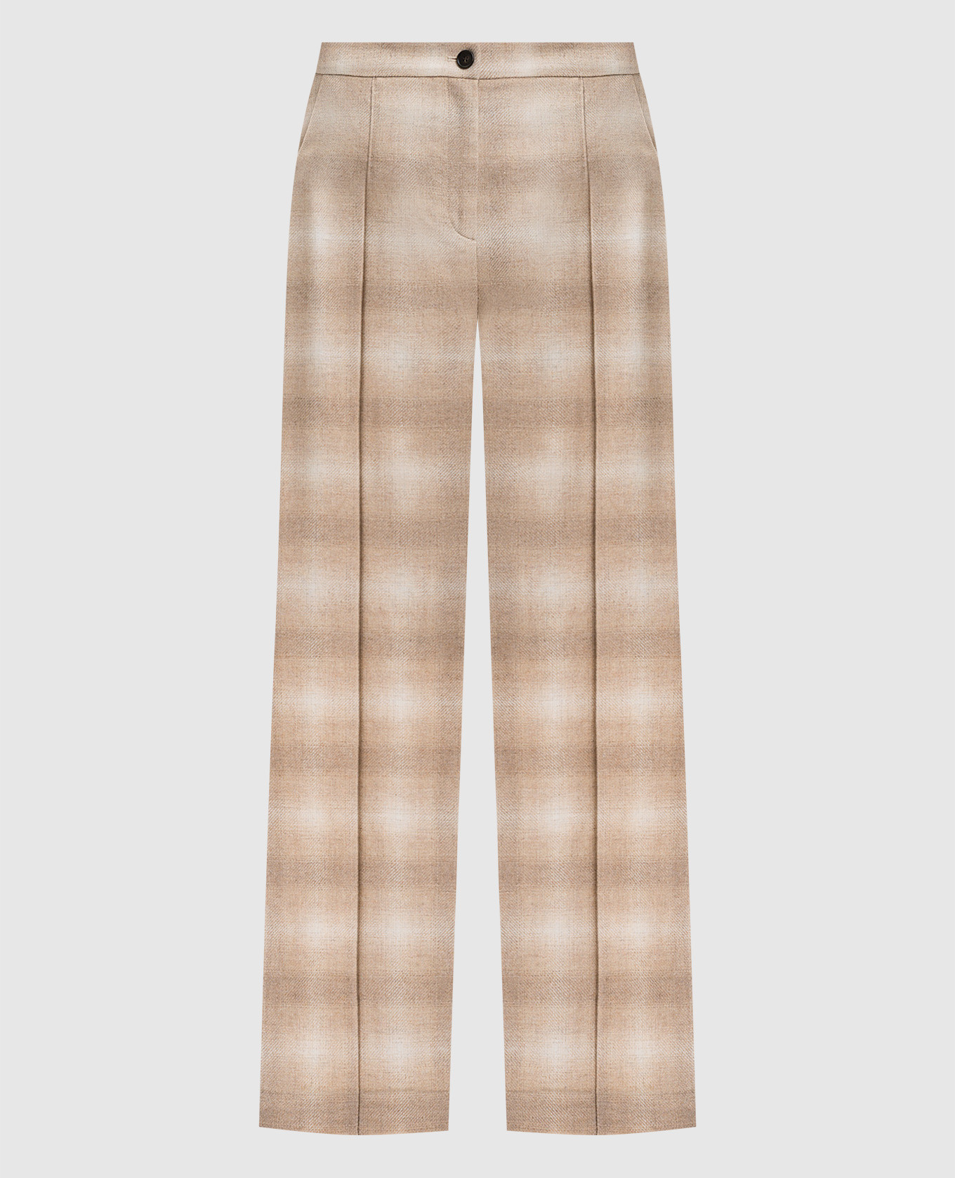 

Beige checked wool pants Woolrich