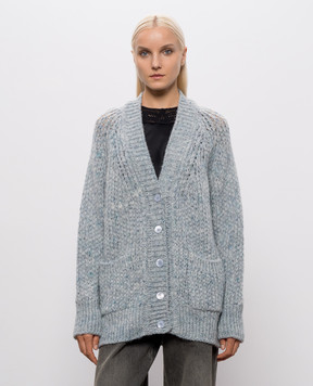 Ermanno Scervino Life Blue alpaca wool cardigan D494N503IJT