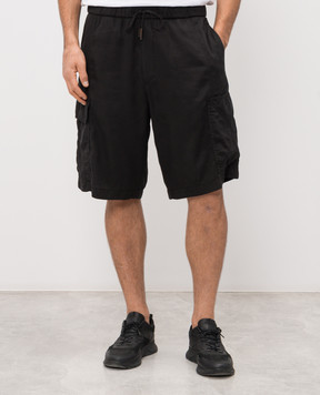 Iceberg Black cargo shorts D1105287