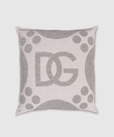 Gray wool decorative pillow