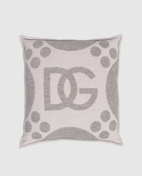 Dolce&Gabbana Gray wool decorative pillow TCE008TCAN2