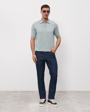 Castangia dal 1850 Blue jeans with logo patch GDPCA311S26