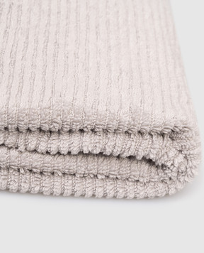 L'appartement Slim striped grey terry towel SLIMRIBBATHTOWEL