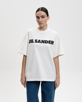Jil Sander White T-shirt with logo print J03GC0137J45148