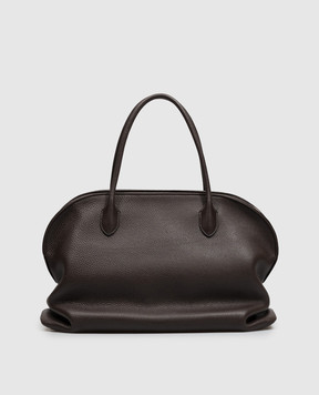 The Row Agnes 15 brown leather tote bag W2201L694