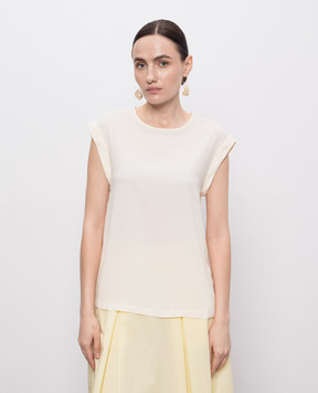 Peserico Beige top with silk M0653307000