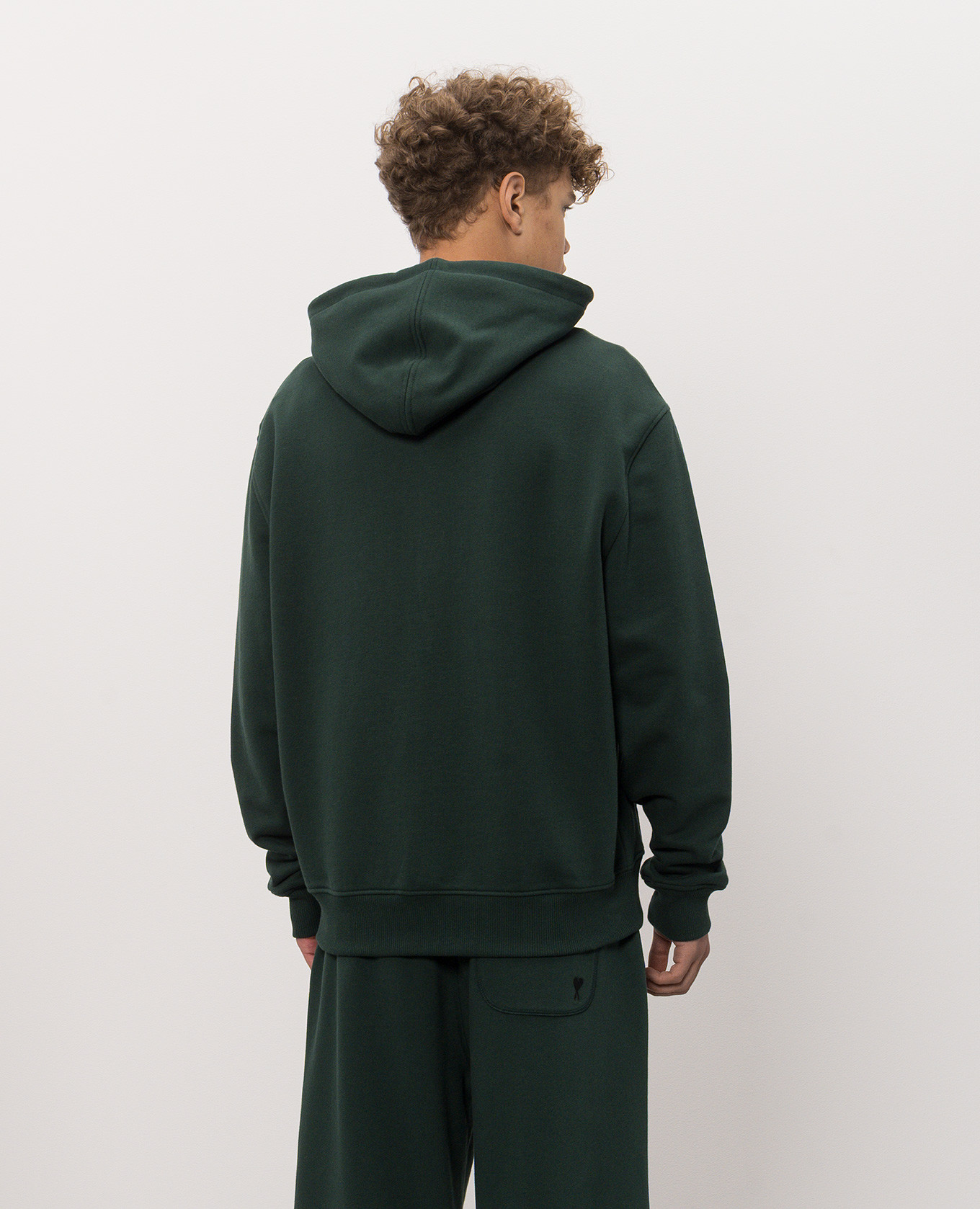 Green sports jacket with embroidery Ami Paris 4