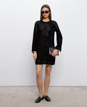 Agnona Black openwork dress KR110287C080P