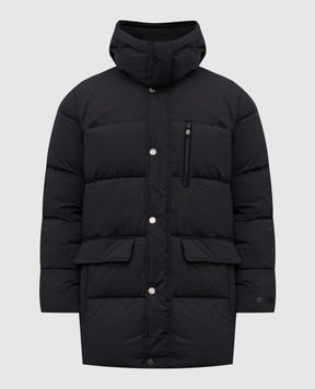 Trussardi Black quilted jacket with logo F008M000013NMO805N12