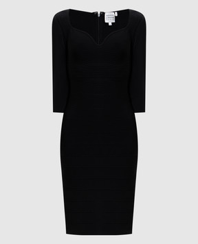 Herve Leger ICON SWEETHEART black midi dress 46ICO8393859