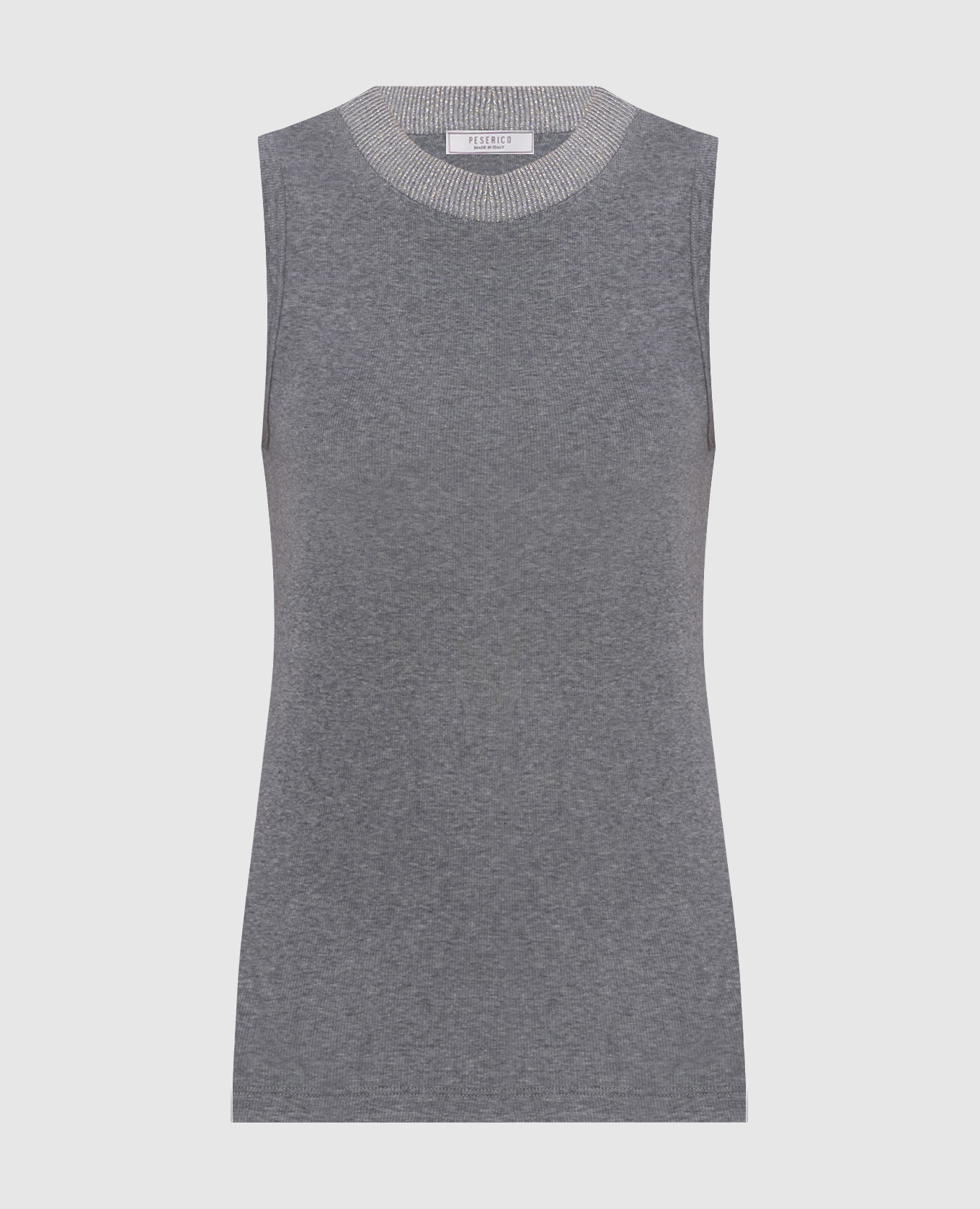 Grey ribbed T-shirt