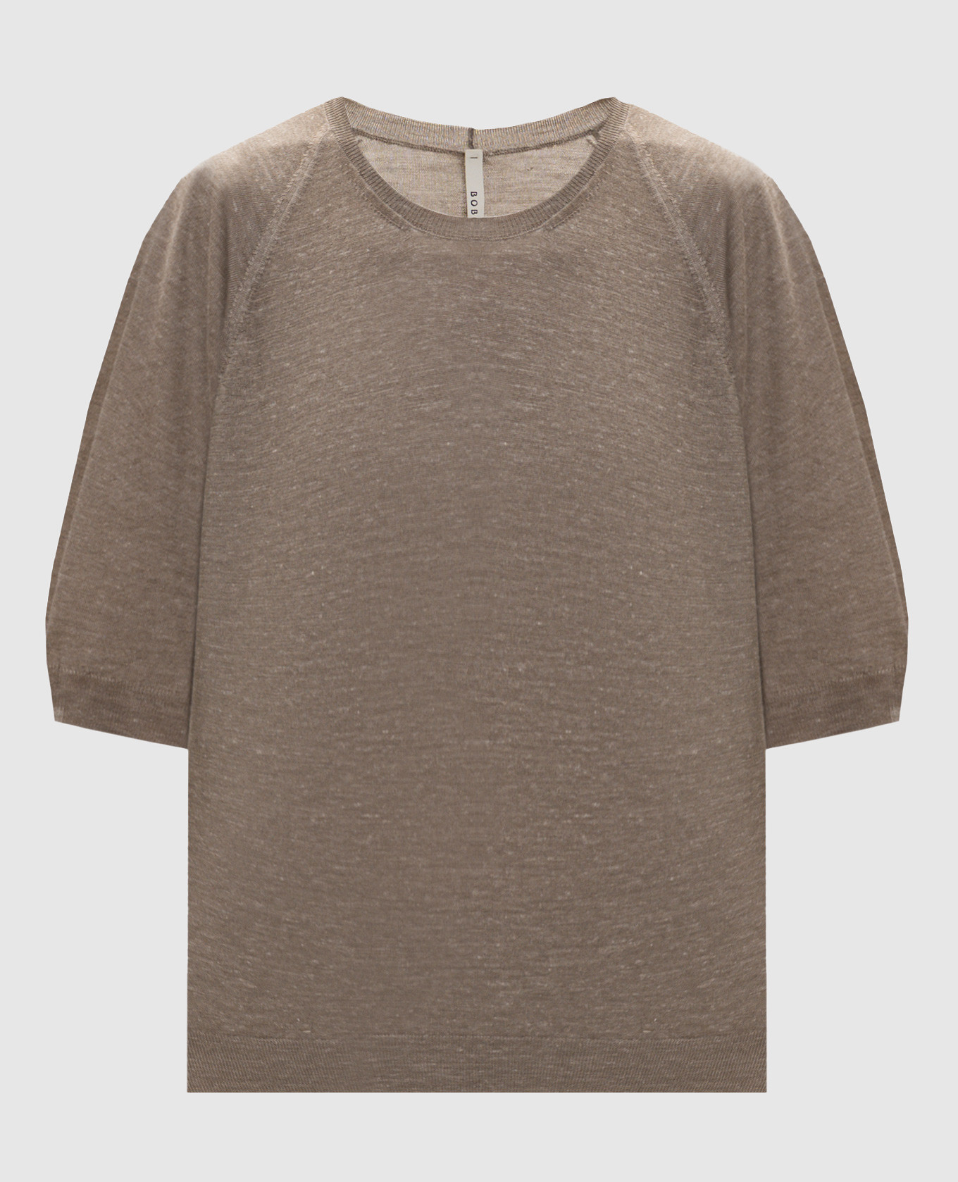 

Brown cashmere, silk and hemp t-shirt BOBOUTIC