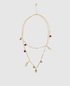 Twinset Gold-tone double-layer chain with pendants 261TO5020