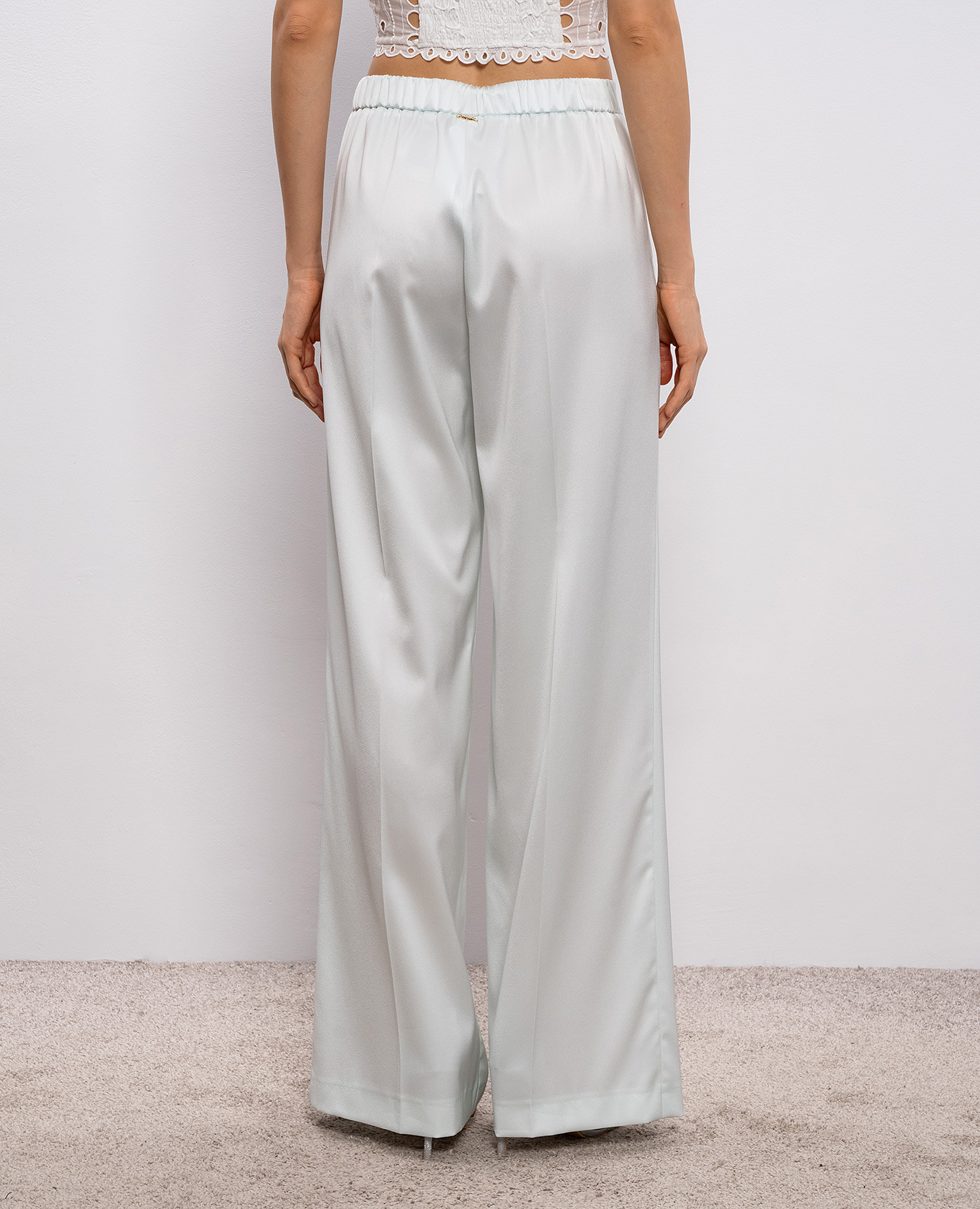 Blue straight-leg pants Twinset 4