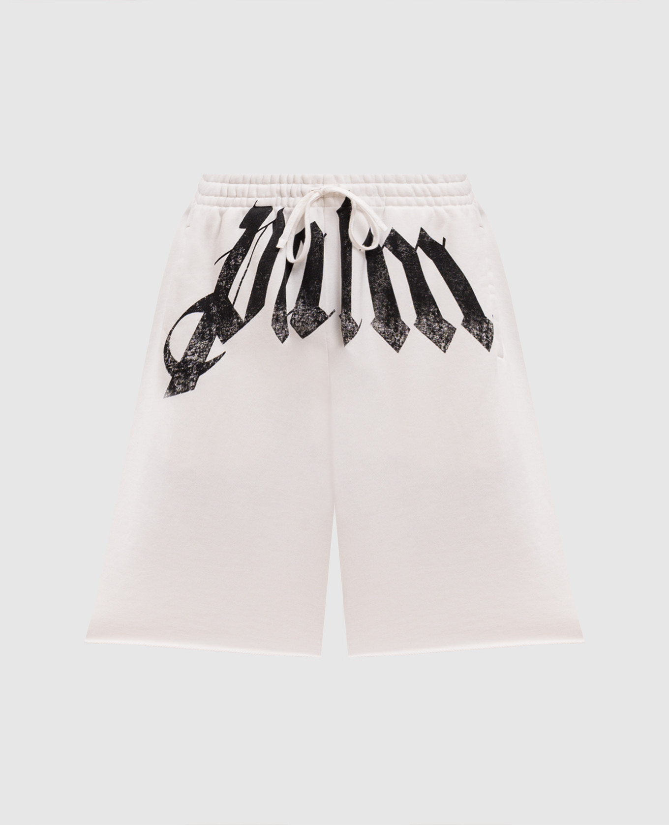 White shorts with logo print