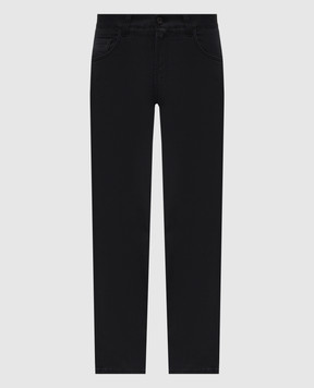 Stefano Ricci Black jeans with textured logo MFT61B1041T286BK