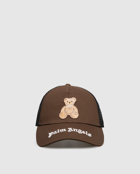 Palm Angels Brown cap with Bear patch PMLB068S26FAB004I