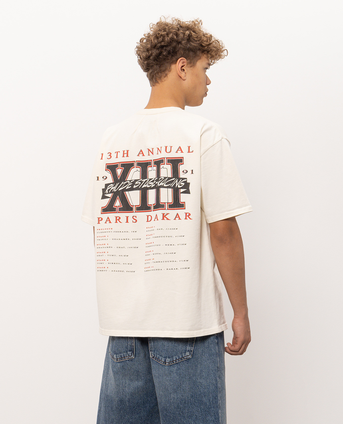 Stage Racing ivory t-shirt Rhude 4