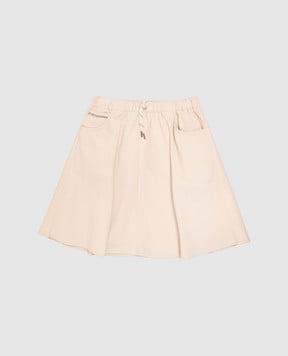 Brunello Cucinelli Children's beige corduroy skirt with monil chain BB187G115C