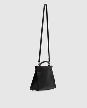 Babe Pay Pls Black leather satchel bag 06508