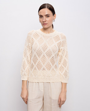 Peserico Beige sequined jumper S99130F0509110