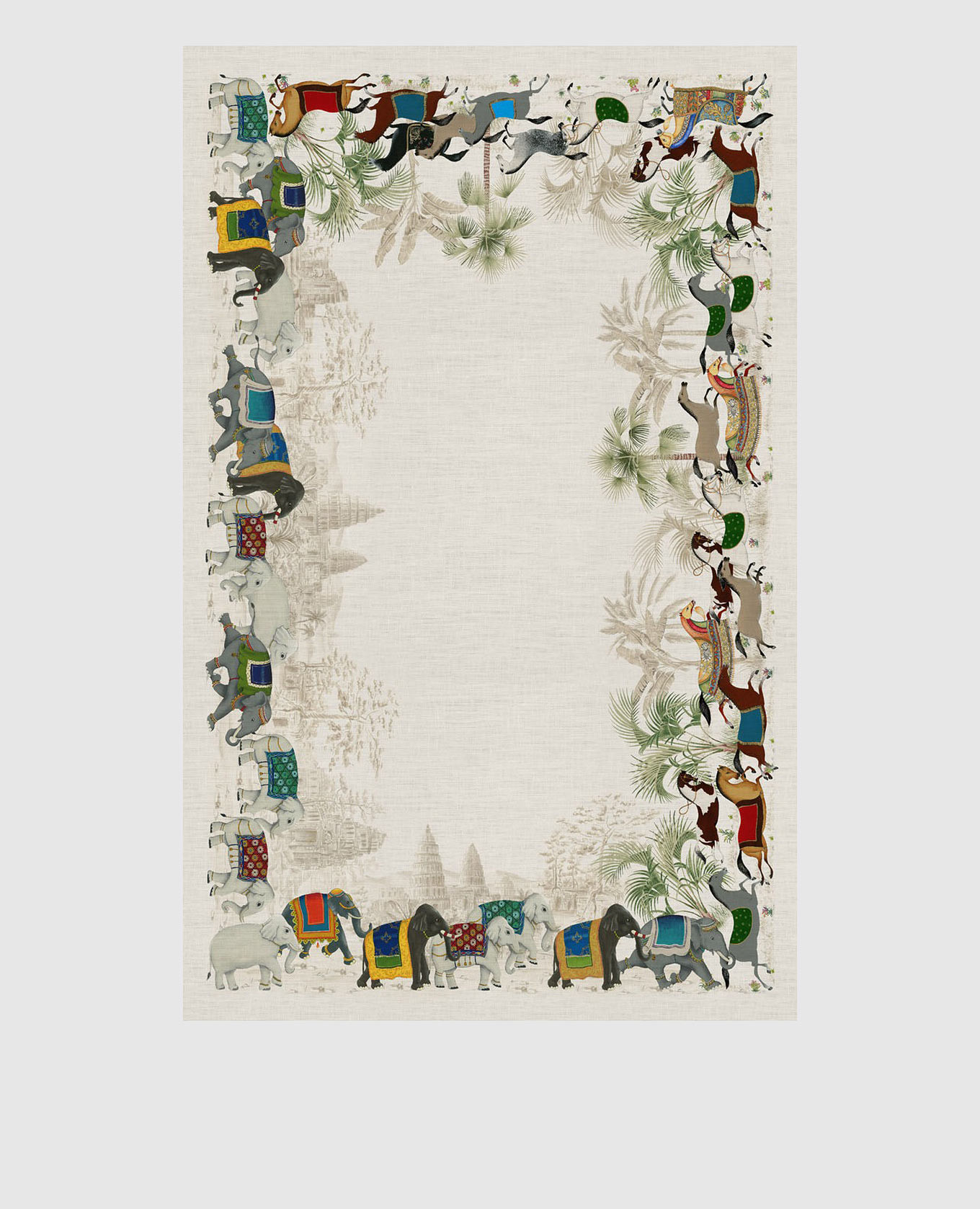 

Barnum Gray Linen Tablecloth TESSITURA TOSCANA TELERIE, Grey