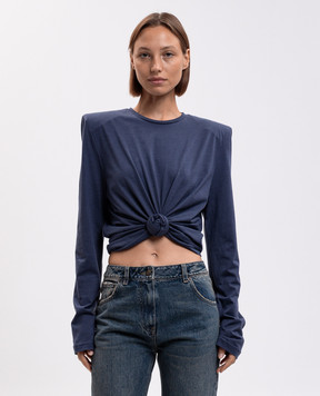 Magda Butrym Blue top with branded knot BLOUSE14317726