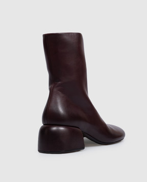 Marsell Basata burgundy leather ankle boots MW8103P010